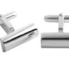 Sterling Silver Plain Half Pipe Post Cufflinks from Carrs Silver