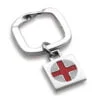 Sterling Silver Square St George Keyring from Carrs Silver