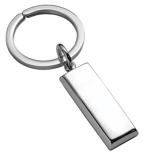 Carrs Sterling Silver Plain Half Ounce Ingot Keyring