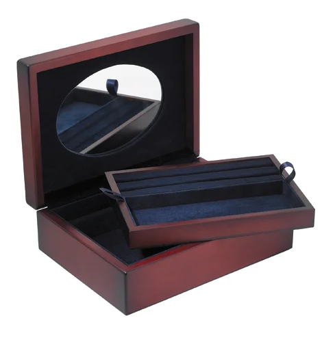 Sterling Silver Oval and Bead Large Jewellery Box - Image 2