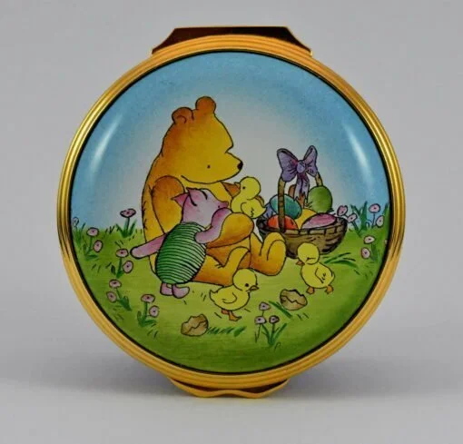 Winnie The Pooh and Piglet at Easter Enamel Box