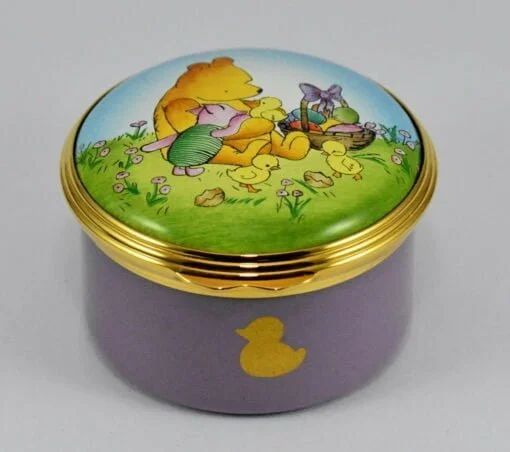 Winnie The Pooh and Piglet at Easter Enamel Box - Image 3