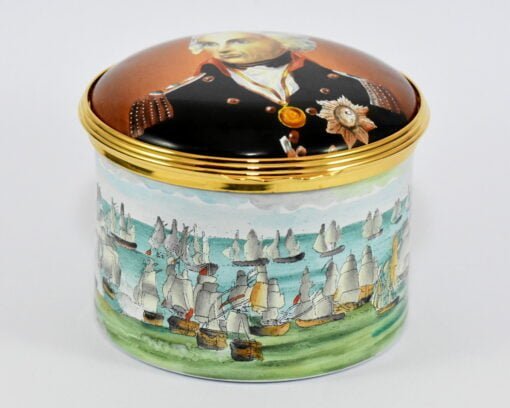 Halcyon Days Vice Admiral Lord Nelson The Battle Of Trafalgar Enamel Box - Image 2