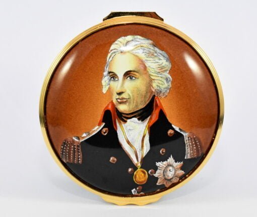 Halcyon Days Vice Admiral Lord Nelson The Battle Of Trafalgar Enamel Box