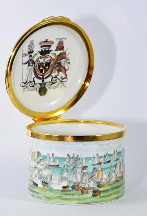 Halcyon Days Vice Admiral Lord Nelson The Battle Of Trafalgar Enamel Box - Image 5