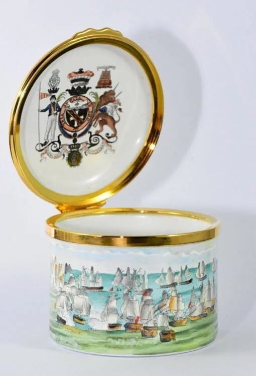 Halcyon Days Vice Admiral Lord Nelson The Battle Of Trafalgar Enamel Box - Image 5