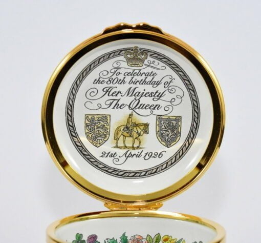 Halcyon Days The Queens 80th Birthday Enamel Box - Image 4