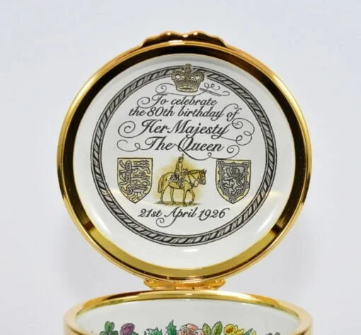 Halcyon Days The Queens 80th Birthday Enamel Box - Image 4