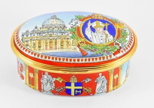 Halcyon Days Pope John Paul II Enamel Box