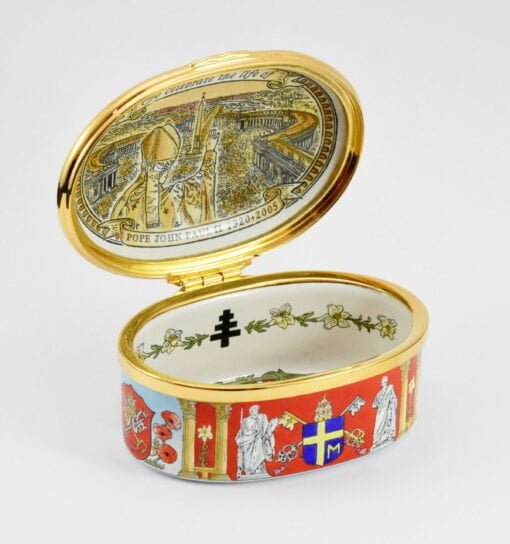 Halcyon Days Pope John Paul II Enamel Box - Image 3