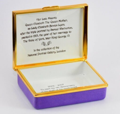 Halcyon Days Queen Elizabeth The Queen Mother Limited Edition Self Portrait Enamel Box - Image 3