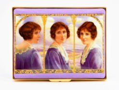 Halcyon Days Queen Elizabeth The Queen Mother Limited Edition Self Portrait Enamel Box