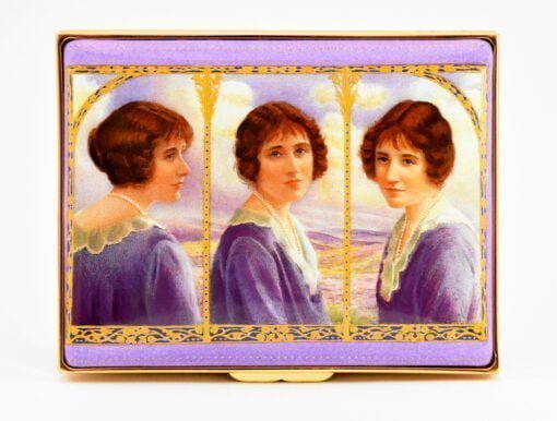 Halcyon Days Queen Elizabeth The Queen Mother Limited Edition Self Portrait Enamel Box