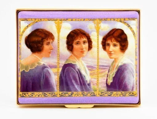 Halcyon Days Queen Elizabeth The Queen Mother Limited Edition Self Portrait Enamel Box
