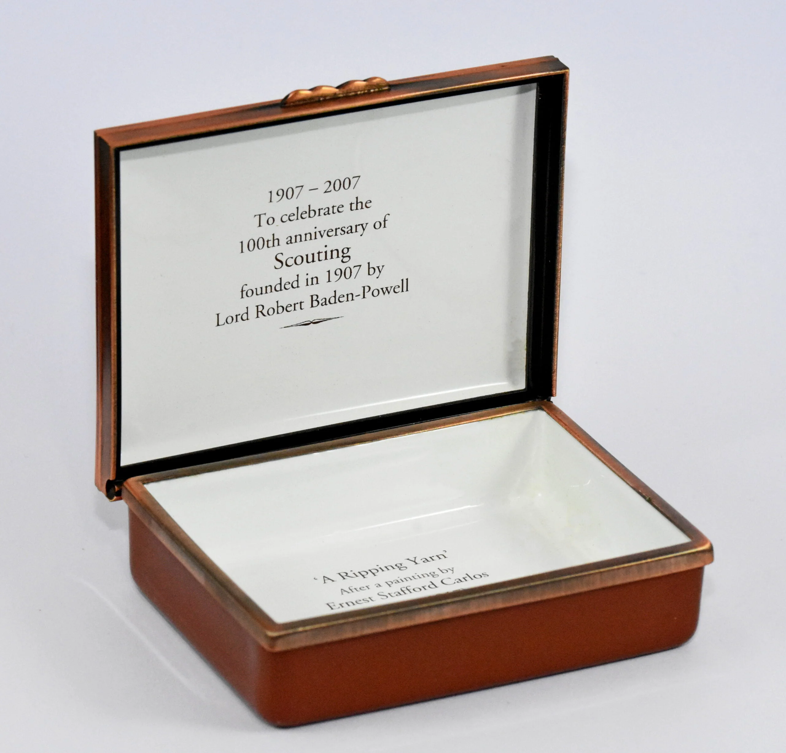 Halcyon Days A Century Of Scouting A Ripping Yarn Enamel Box - Image 4