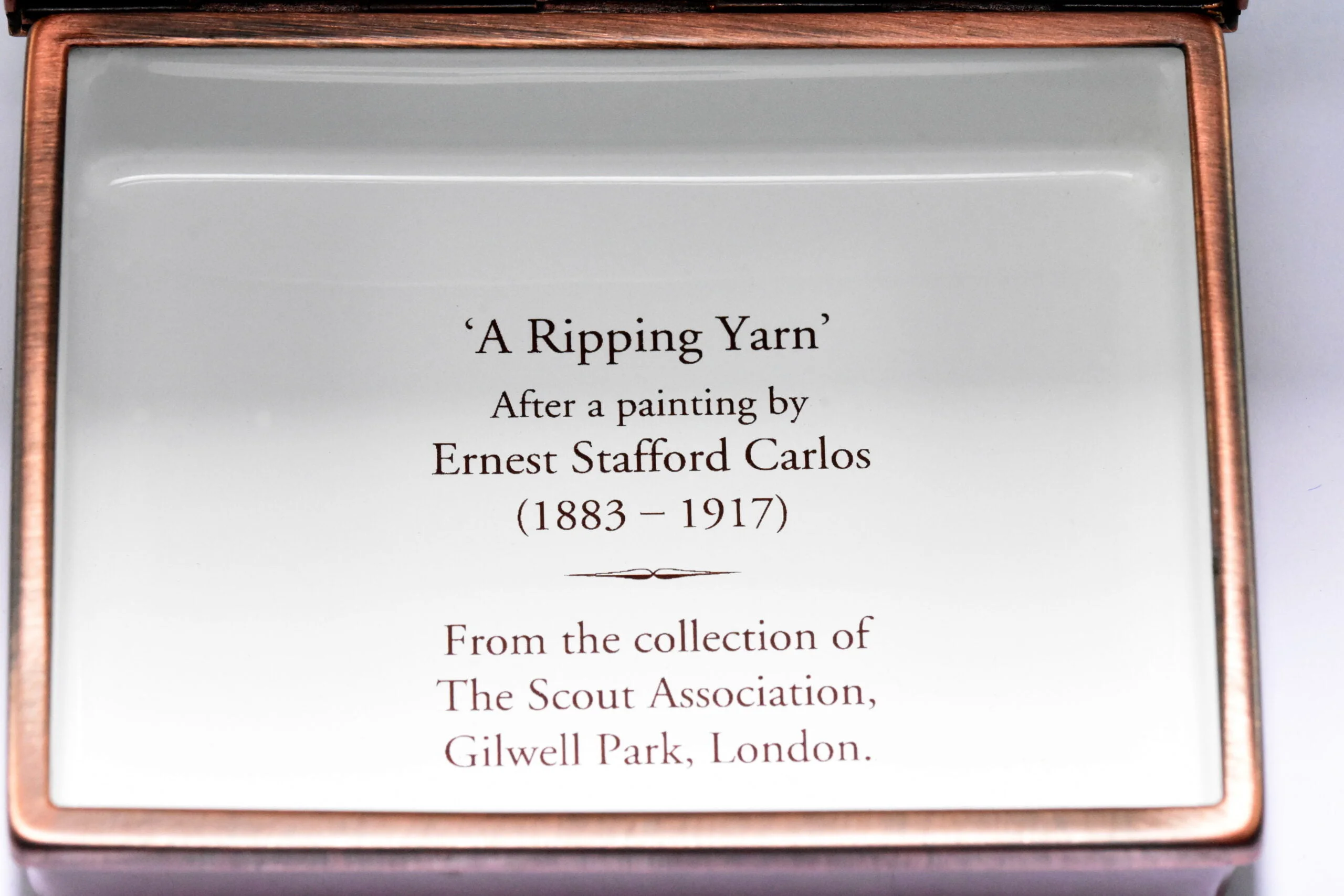 Halcyon Days A Century Of Scouting A Ripping Yarn Enamel Box - Image 2