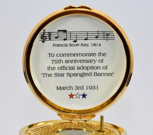 Halcyon Days Star Spangled Banner Musical Enamel Box - Image 4