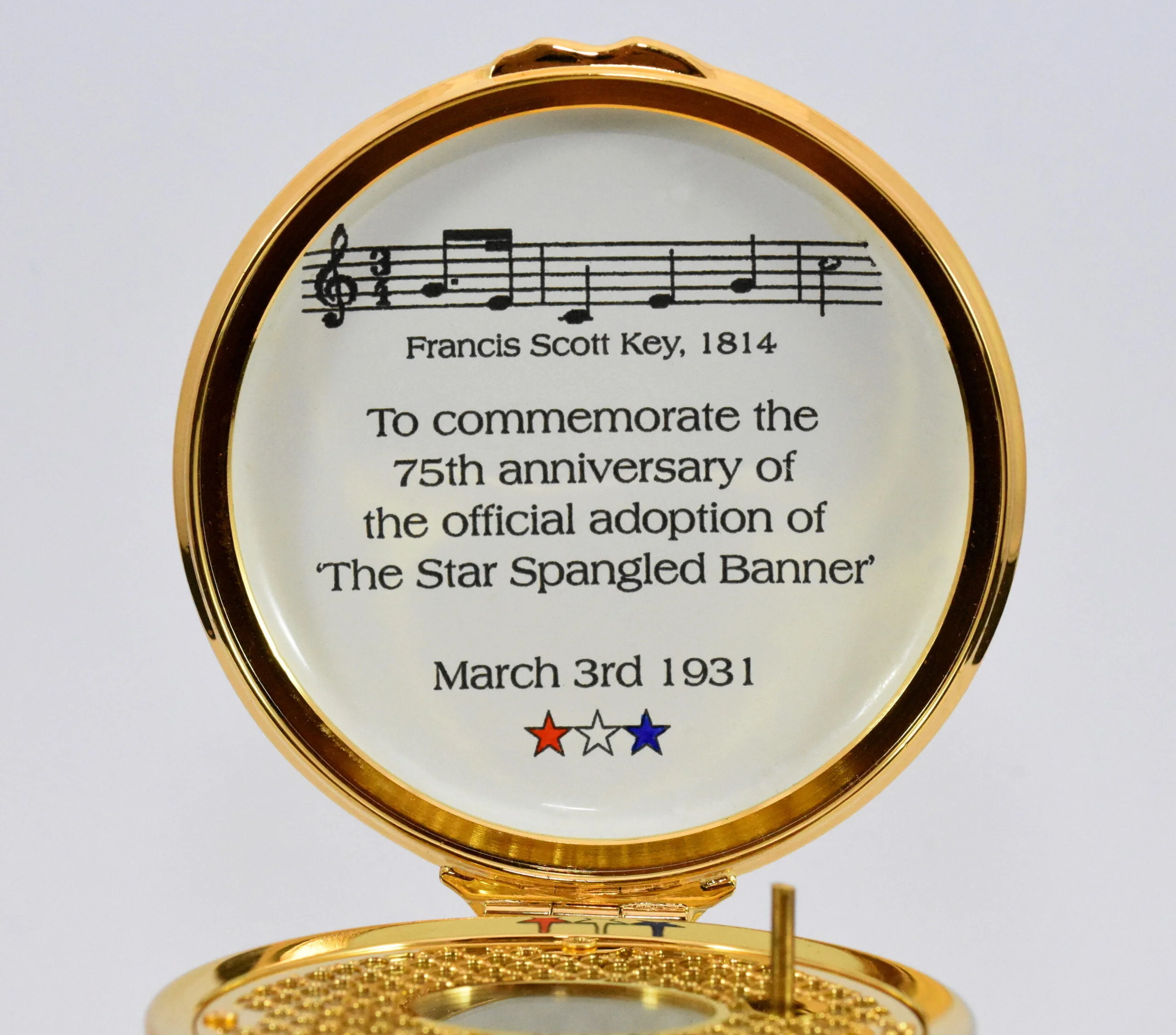 Halcyon Days Star Spangled Banner Musical Enamel Box - Image 4