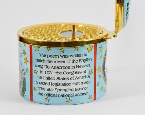 Halcyon Days Star Spangled Banner Musical Enamel Box - Image 2