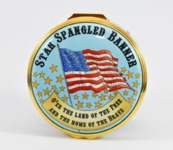 Halcyon Days Star Spangled Banner Musical Enamel Box
