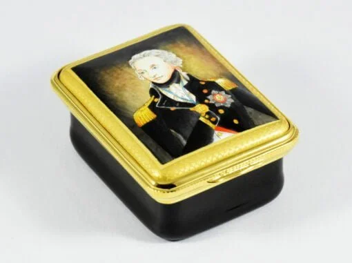 Halcyon Days Vice Admiral Lord Nelson Portrait Enamel Box - Image 2
