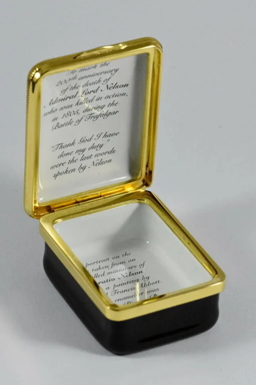 Halcyon Days Vice Admiral Lord Nelson Portrait Enamel Box - Image 3