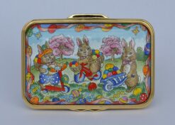Easter Bunnies Enamel Box from Halcyon Days