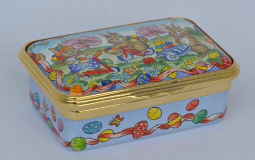Easter Bunnies Enamel Box from Halcyon Days - Image 3