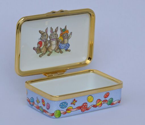 Easter Bunnies Enamel Box from Halcyon Days - Image 2