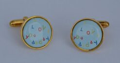 Halcyon Days I Love You Daddy Enamel Cufflinks
