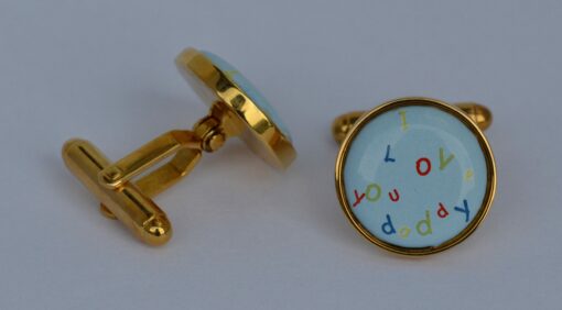 Halcyon Days I Love You Daddy Enamel Cufflinks - Image 2