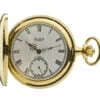 Gold Plated Mechanical Half Hunter Pocket Watch by Jean Pierre