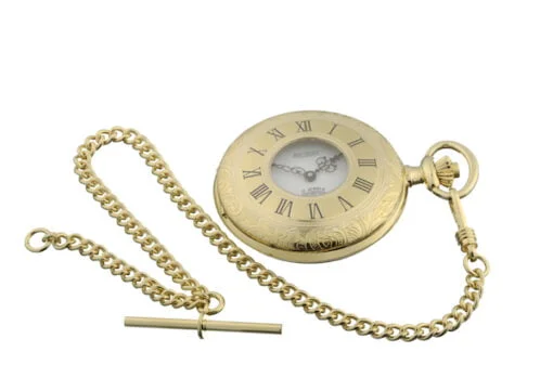 Gold Plated Mechanical Half Hunter Pocket Watch by Jean Pierre - Image 2