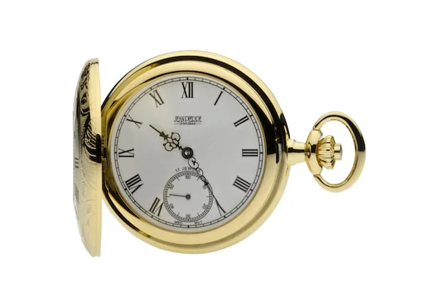 Gold Plated Mechanical Half Hunter Pocket Watch by Jean Pierre - Image 3