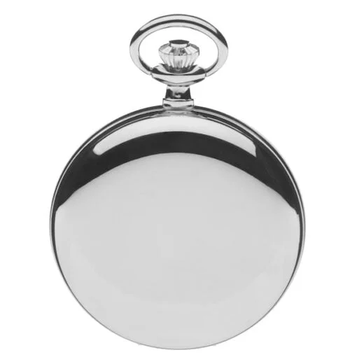Chrome Plated Full Hunter Mechanical Pocket Watch by Jean Pierre - Image 2