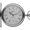 Chrome Plated Full Hunter Mechanical Pocket Watch by Jean Pierre