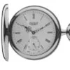 Chrome Plated Half Hunter Mechanical Pocket Watch by Jean Pierre