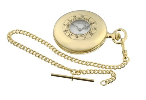 Gold Plated Half Hunter Mechanical Pocket Watch by Jean Pierre - Image 2