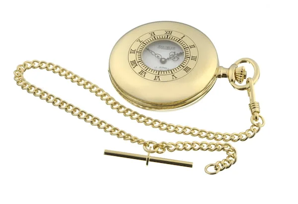 Gold Plated Half Hunter Mechanical Pocket Watch by Jean Pierre - Image 2