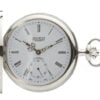 Sterling Silver Half Hunter Mechanical Pocket Watch by Jean Pierre