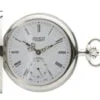 Sterling Silver Half Hunter Mechanical Pocket Watch by Jean Pierre