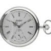 Sterling Silver Half Hunter Mechanical Pocket Watch by Jean Pierre