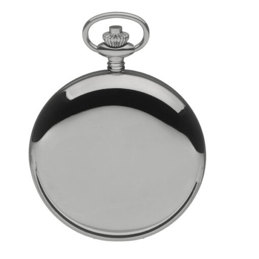 Chrome Plated Skeleton Twin Lidded Mechanical Pocket Watch by Jean Pierre - Image 3