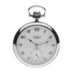 Chrome Plated Open Face Mechanical Pocket Watch by Jean Pierre