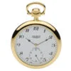 Gold Plated Open Face Mechanical Pocket Watch by Jean Pierre