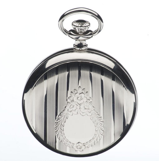Chrome Plated Quartz Date Full Hunter Pocket Watch by Jean Pierre - Image 3