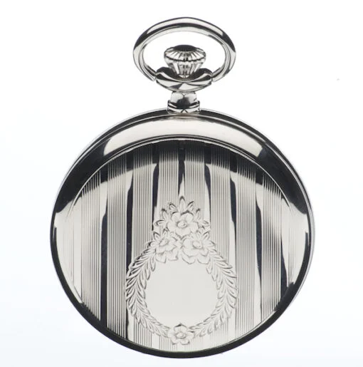 Chrome Plated Quartz Date Full Hunter Pocket Watch by Jean Pierre - Image 3