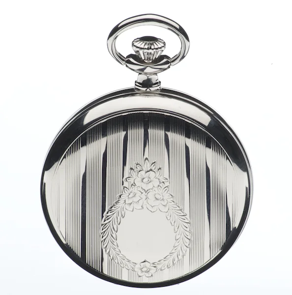 Chrome Plated Quartz Date Full Hunter Pocket Watch by Jean Pierre - Image 3