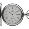 Chrome Plated Quartz Date Full Hunter Pocket Watch by Jean Pierre