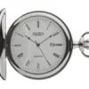Chrome Plated Quartz Date Full Hunter Pocket Watch by Jean Pierre